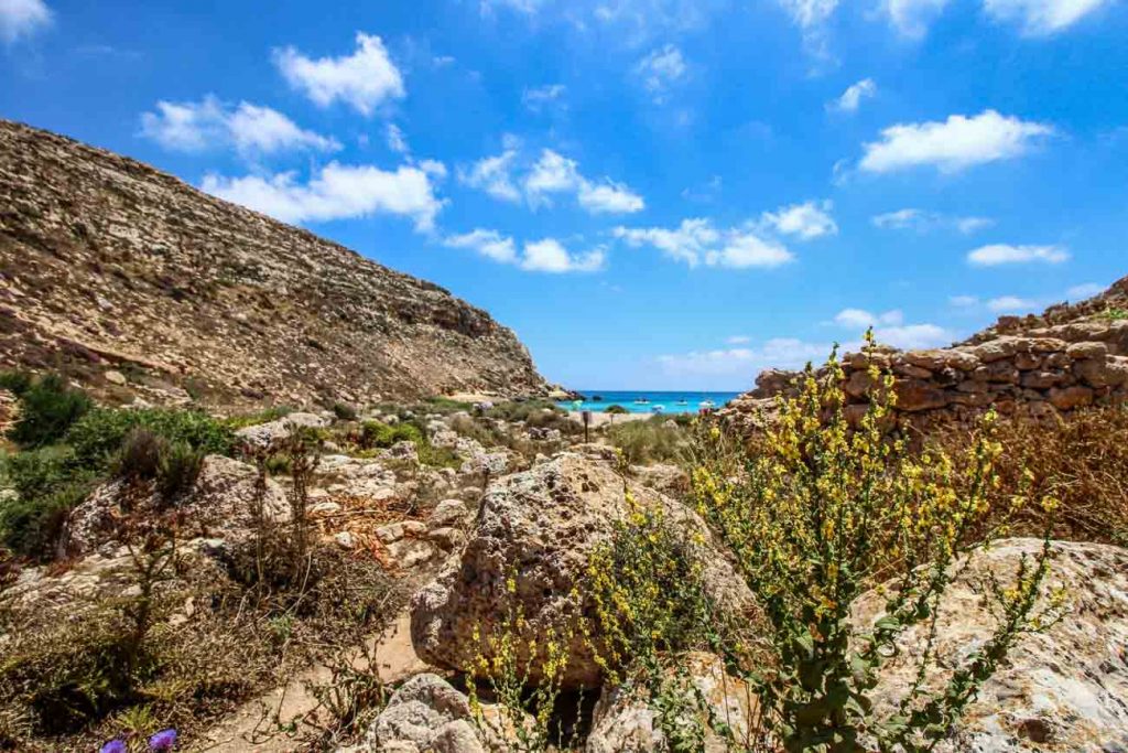 Cala Pulcino a Lampedusa