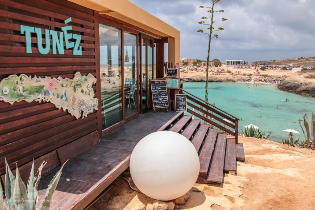 Tunéz Beach Bar a Lampedusa